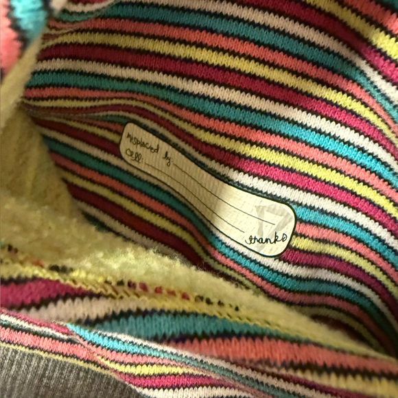 LULULEMON Ivivva Scuba Hoodie Hooded Jacket Sweatshirt Gray Pink Stripe Full Zip - Picture 7 of 7